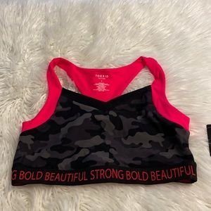 TORRID Active size 1 brand new with tag pink and black combination